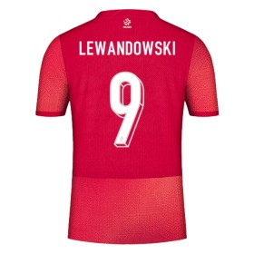 Polen Lewandowski 9 Fotbollströjor Borta tröja EURO 2024 Kortärmad